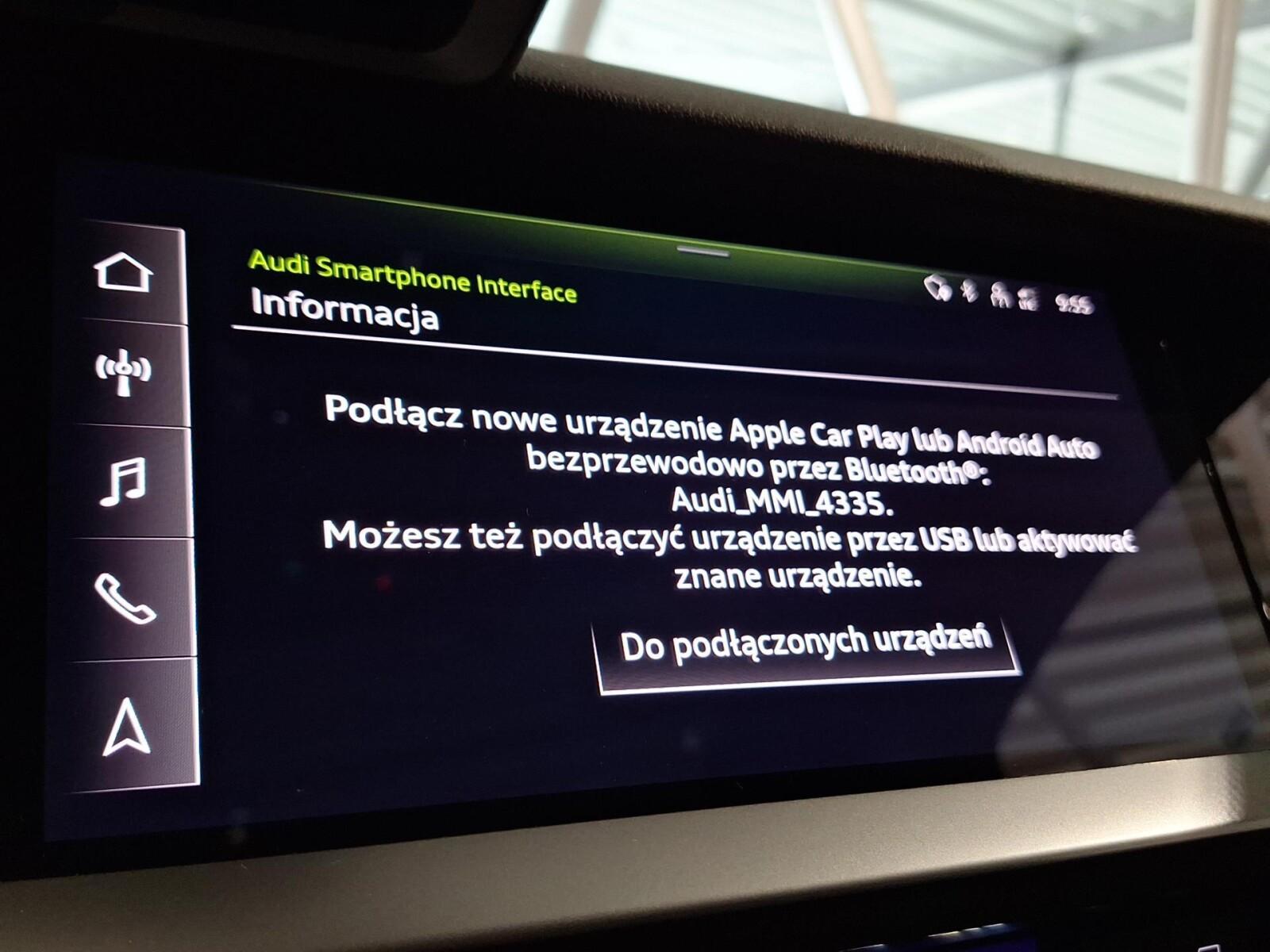 FV23% Dach szklany Kamera Fotel sportowy Audi smartphone interface 21