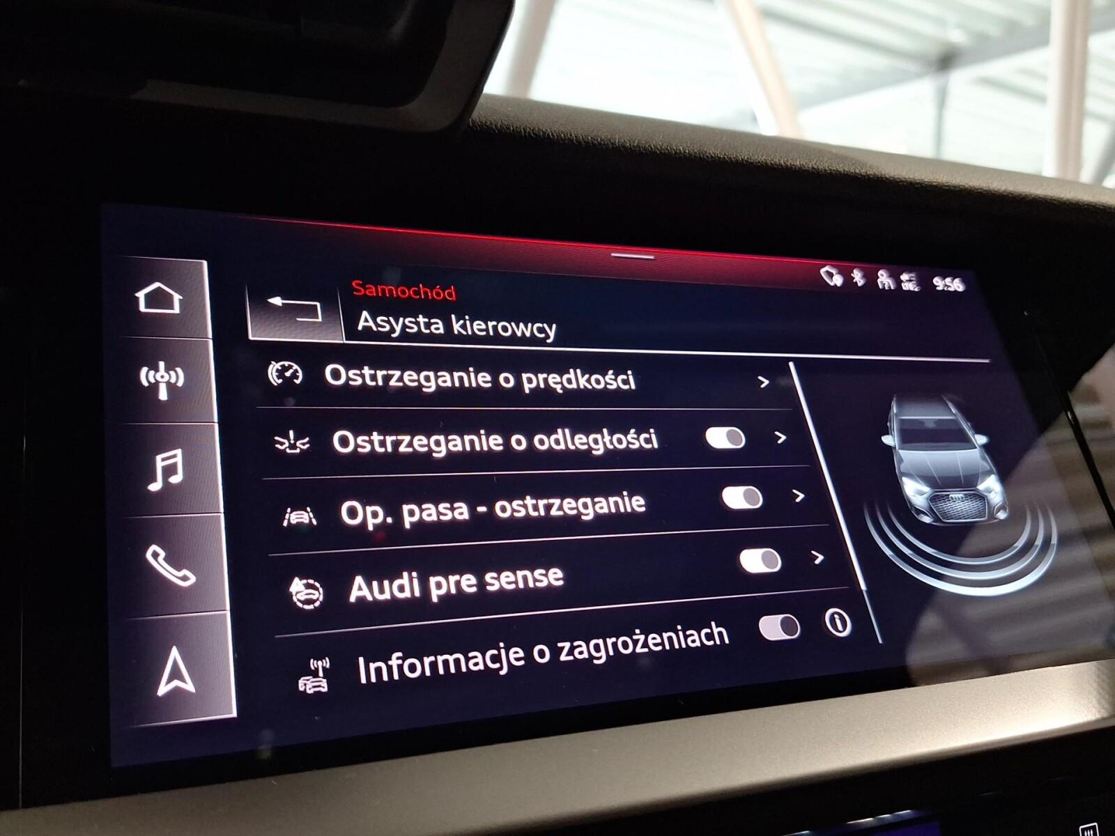 FV23% Dach szklany Kamera Fotel sportowy Audi smartphone interface 24